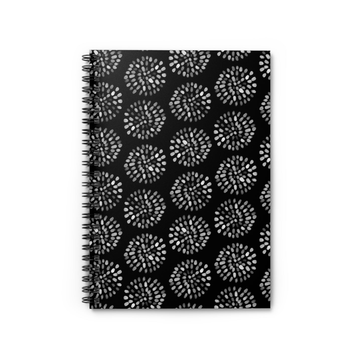 Black & White Starburst Spiral Notebook